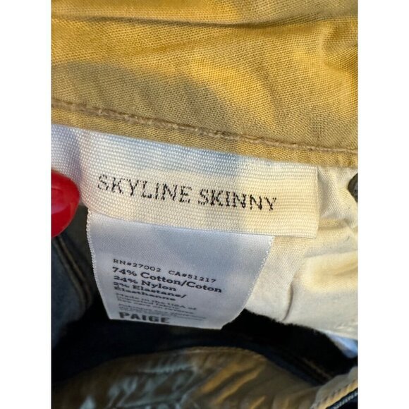 Paige Jeans Women 27 Blue Medium Wash Denim Ankle Faded Skyline Skinny - Picture 10 of 12